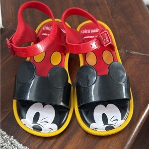Toddler Girls Mini Melissa Mickey Mouse Jelly Sandals Size 10
